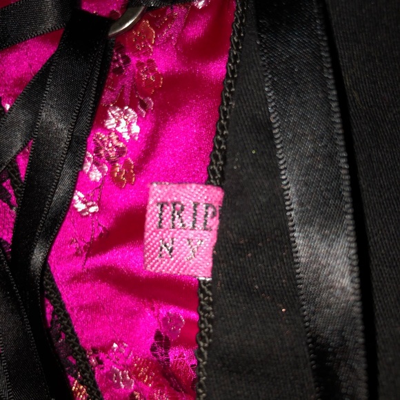 TRIPP NYC Black and Pink Floral Corset Top in size Large - Picture 7 of 10